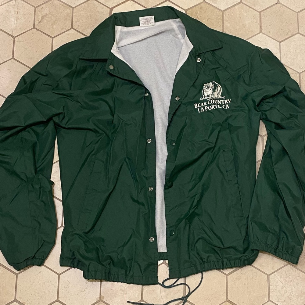 Vintage Wildlife Green Windbreaker